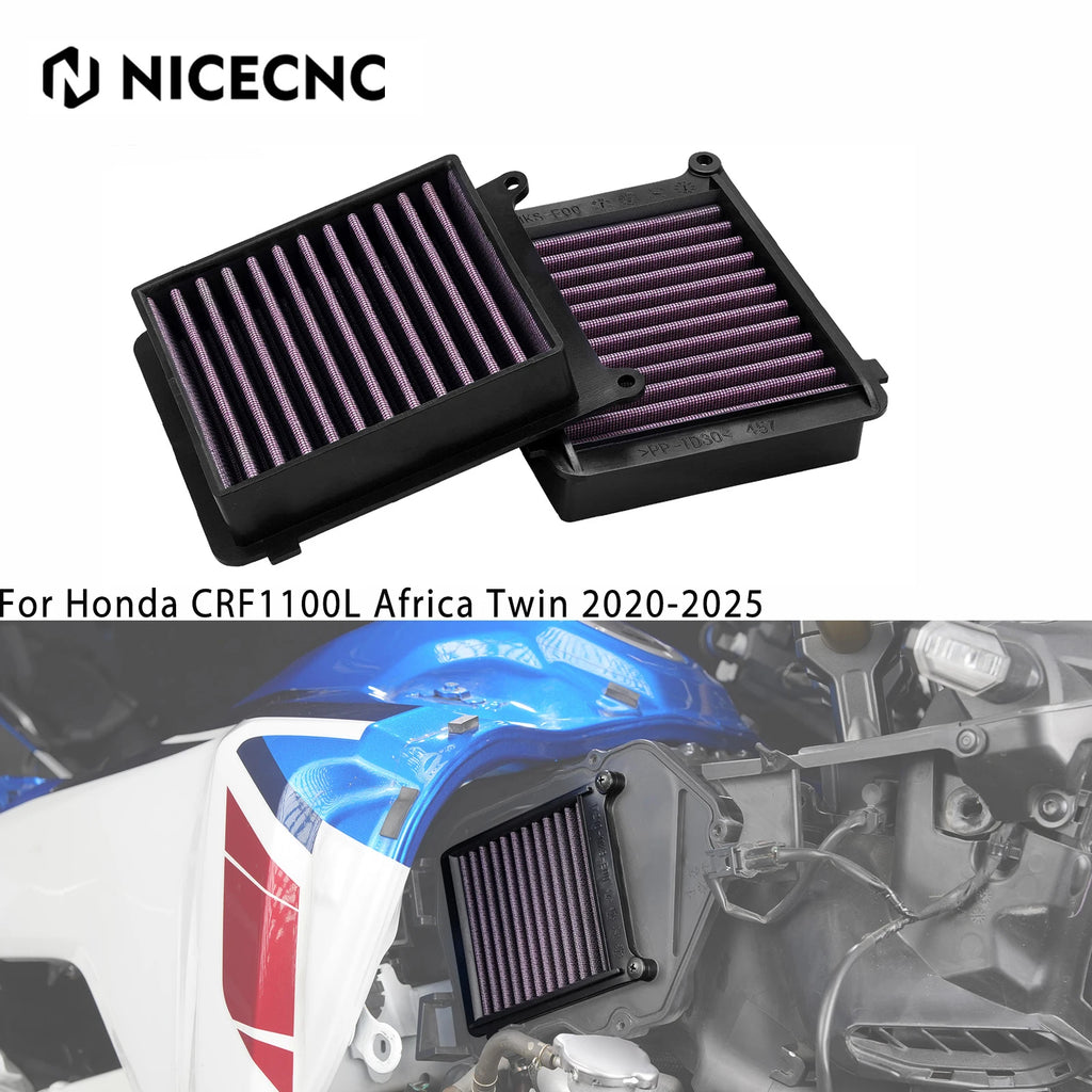 NICECNC For Honda CRF1100L Africa Twin 2020-2025 High Flow Air Filter Africa Twin CRF1100L Africa Twin 2024 2023 2022 2021 2020 CM World