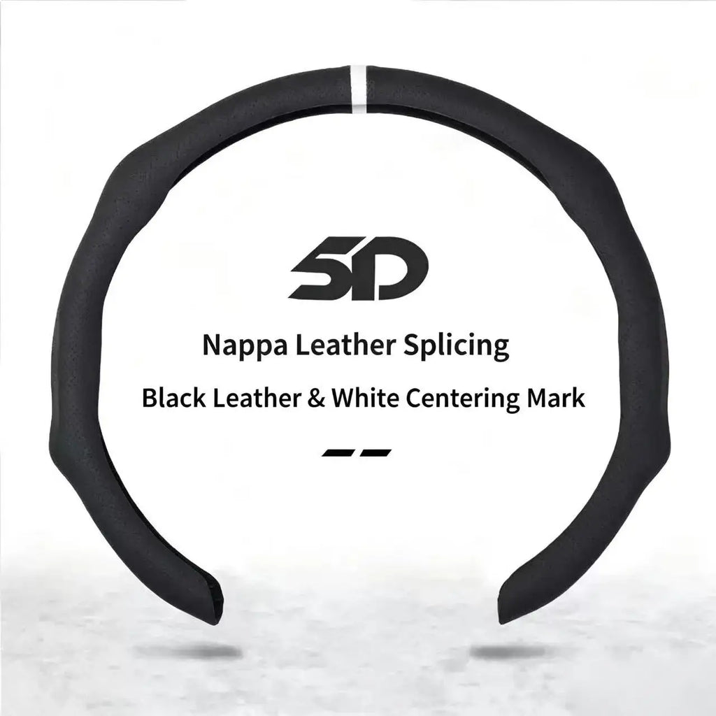 Car Steering Wheel Cover Nappa Leathe Universal 38CM 15 Inch Non-Slip Breathable Sweat-Absorbent Sport Steering Wheel Cover