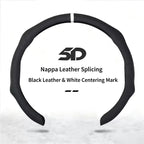 Car Steering Wheel Cover Nappa Leathe Universal 38CM 15 Inch Non-Slip Breathable Sweat-Absorbent Sport Steering Wheel Cover