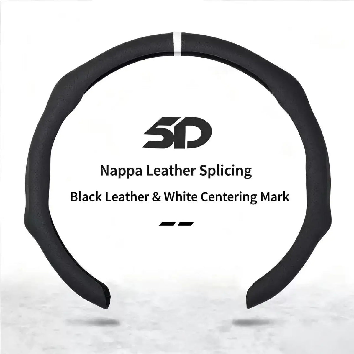 Car Steering Wheel Cover Nappa Leathe Universal 38CM 15 Inch Non-Slip Breathable Sweat-Absorbent Sport Steering Wheel Cover