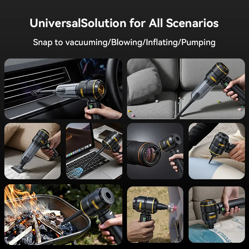 Car Vacuum LEDlamp Cleaner Powerful Mini 98000PA Cordless Portable Vacuum Cleaner for Home Appliance Handheld Blower Car Cleaner CM World