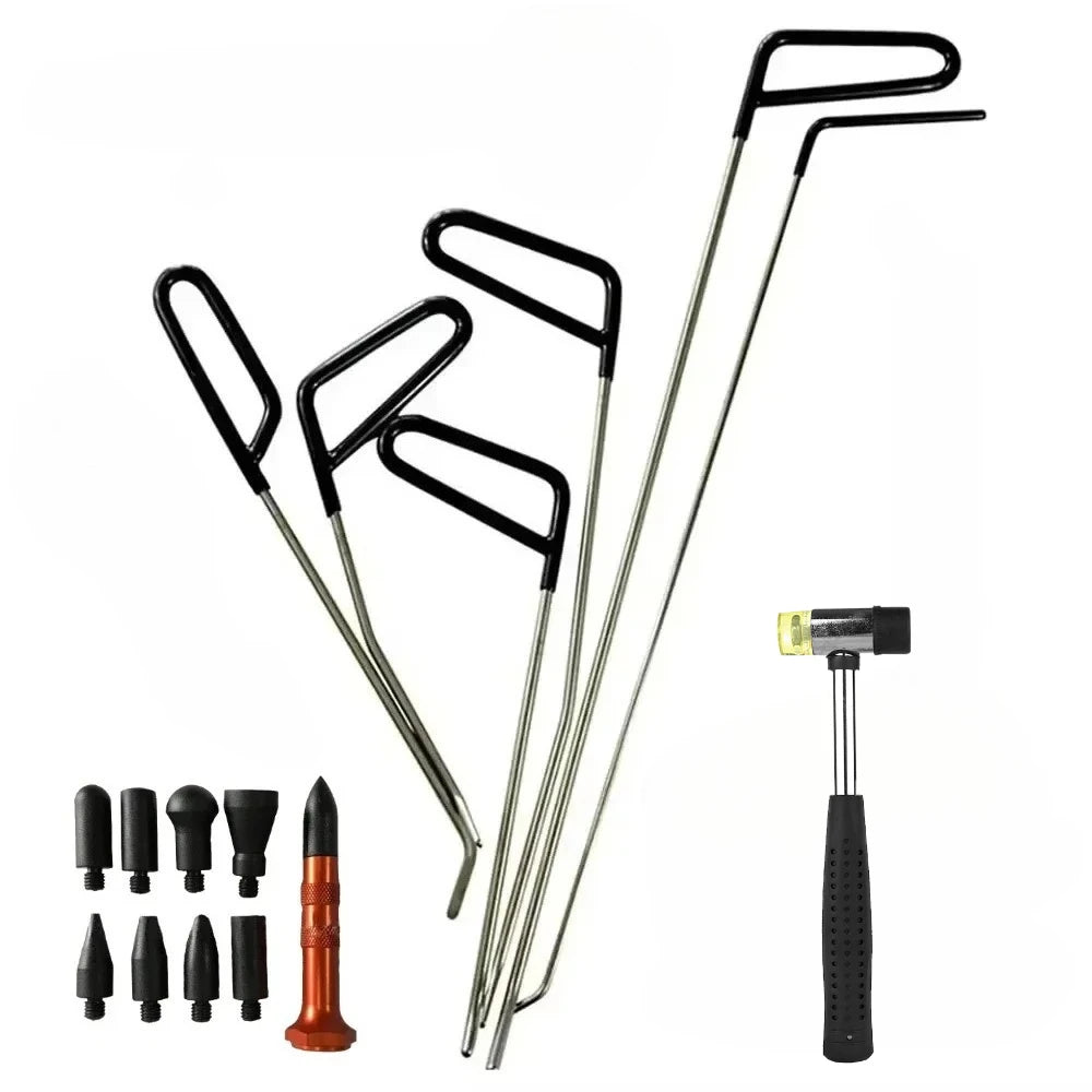 New Car Hook Rods Paintless Dent Repair Hail Remover Hooks Rods Kits Auto Body Dents Stainless Steel Hands Tools