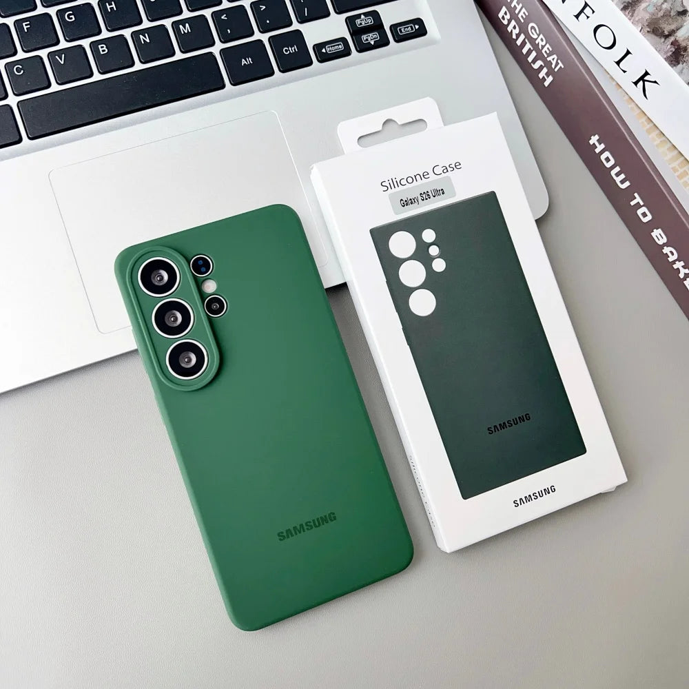 Original For Samsung S26 S25 Ultra S26 Case High Quality Liquid Silicone Cover Samsung S26 S25 Plus S24 Protector Shell & Box