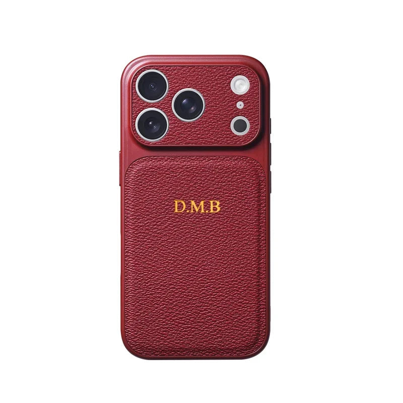 Personalise Gold Silver Initials Letter Leather Case For iPhone 15 14 13 17 Pro Max 14 16 Plus 17 Air Luxury Lens Protection Cas Car Mobile World