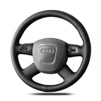DIY Black Faux Leather Car Steering Wheel Cover For Audi Audi A3 8P Sportback A4 B8 Avant A5 8T A6 C6 A8 D3 Q7 8R Q5 4L S4 S3 CM World