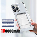 Lenovo 100000mAh Portable Magnetic Wireless Power Bank PD22.5W Super Fast Charging External Battery For Magsafe IPhone Samsung Car Mobile World
