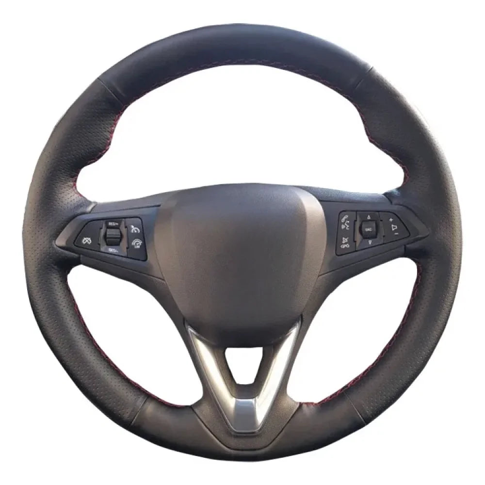Car Steering Wheel Cover For Opel Astra (K) Corsa (E) CrosslandX GrandlandX Insignia Customized Steering Wrap Microfiber Leather CM World