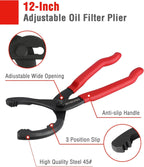 Adjustable Oil Filter Wrench Set, 12" Plier & 3-Jaw Tool for Easy Car, Motorcycle, Truck Maintenance Car Mobile World