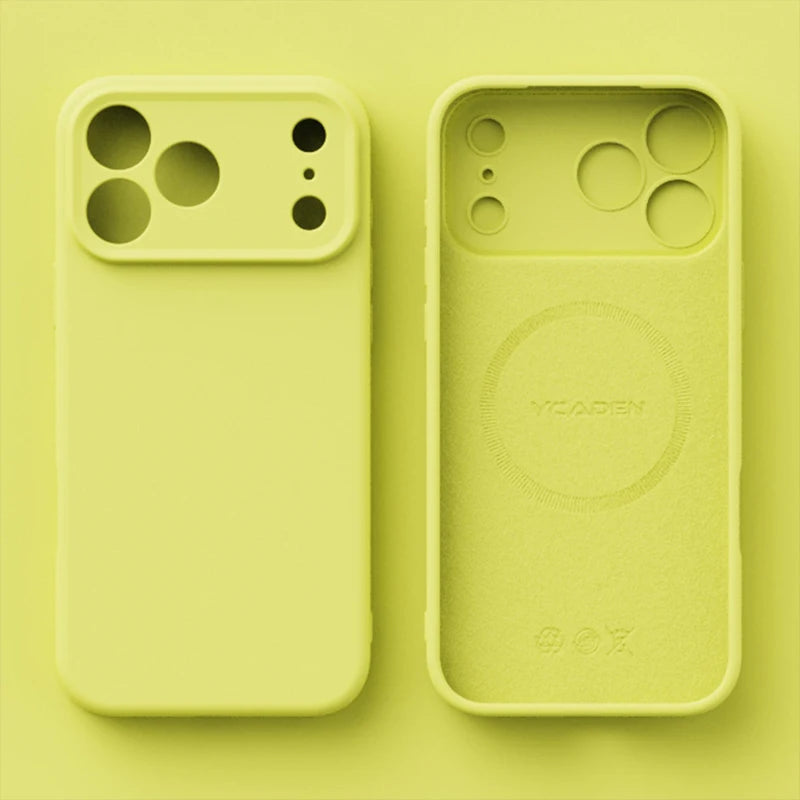 Original Liquid Silicone Magnetic Phone Case For iPhone 17 16 15 14 13 12 Pro Max Plus 17 Air For Magsafe Wireless Charge Cover Car Mobile World