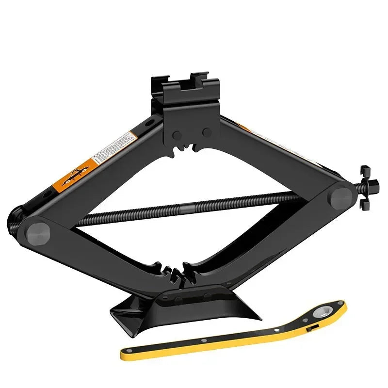 Reliable 3 ton scissor jack truck with hand crank double teeth labor-saving tire changing tool set double axle lift car