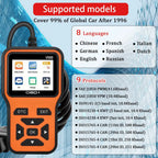 Car OBD2 Scanner Diagnostic Tool Code Reader, Car Voltage Tester Engine Fault Code Scanner, Charging Tester Diagnostic Tool V500 Car Mobile World