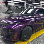 145x200cm Forged Carbon Fiber Purple Car Vinyl Wrap Waterproof Self-Adhesive Film for Hood Roof PPF Vinyl Car Body Covering Film Car Mobile World