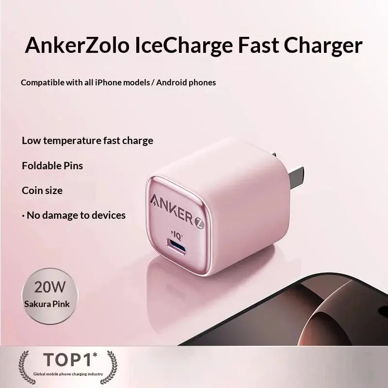 Anker 30w Pd Fast Charger Ice Sensing Usb C Wall Charger For Phone 16 Pro Max Phone 15 Pro Portable Mobile Phone Power Adapter Car Mobile World