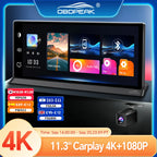 K2 Pro Dash Cam 11.3" Rearview Camera 4K 2160P DVR Carplay & Android Auto GPS Navigation Video Recorder Dashboard 5G WiFi AUX