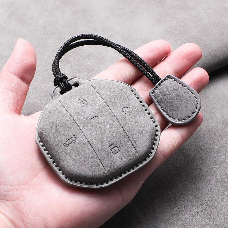 Car Key Case Cover For Jetour Freer Freedom T2 Freer Traveller T1 Leather Car Key Case Cover Keychain Protector Shell Decorative