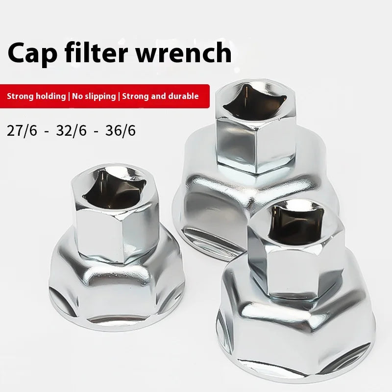 NEW 27/32/36MM Socket Wrench Auto Car Oil Filter Wrench Socket Remover Tool Suitable For Most Car Models Oil Filter Caps Car Mobile World