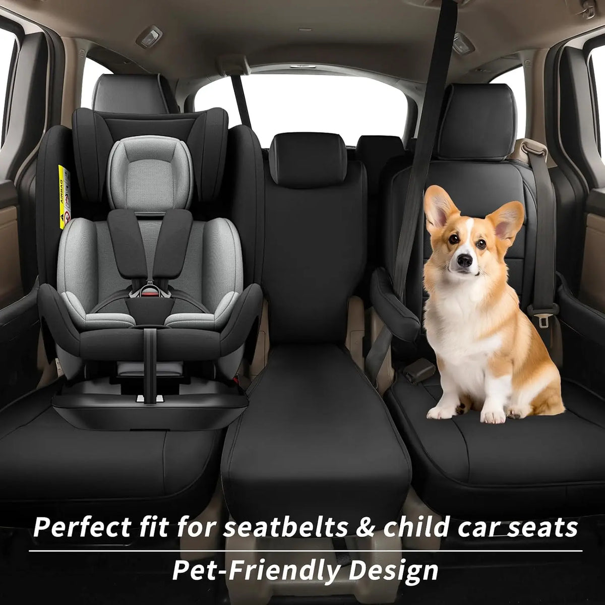 EKR Custom Fit Full Set Car Seat Covers For Honda Odyssey 2011-2026 EX/EX-L/Touring/Elite/SE 8 Seats Leather Full Set Seat Protector