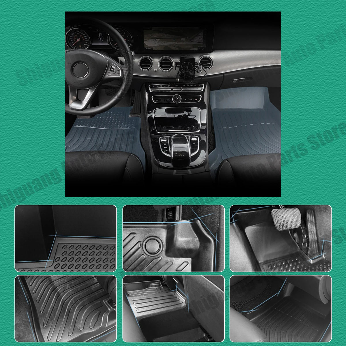 Front Rear TPE Floor Mats for Hyundai Tucson MK3 TL 5 Seats Fuel 2016 - 2021 Backrest Cushion Trunk Mat Waterproof Accessories