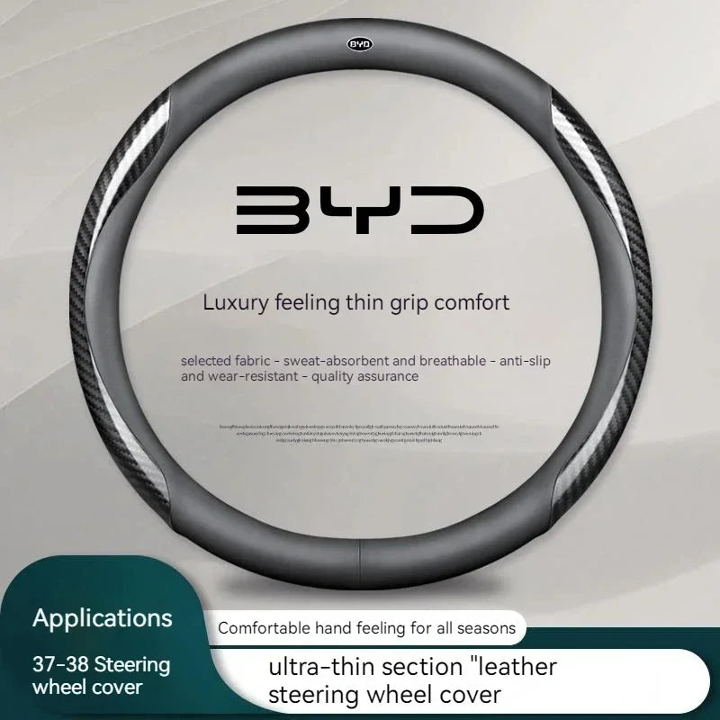 Genuine leather car steering wheel cover suitable for BYD Ato 3 Fa Feng Tang F3 E6 Yuan Song Plus EV F0 Qin Han Dolphin S6 CM World
