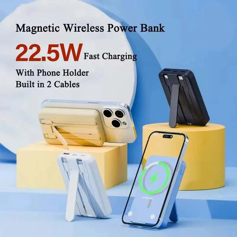 Lenovo Original Magnetic 50000mAh Powerbank External Battery Portable Charger Fast Charging For Apple iPhone Magsafes Power Bank Car Mobile World
