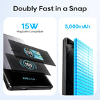 KUULAA Qi2 Magnetic Power Bank 5000mah 15W Wireless Charging 22.5W Wired Charge Qi2-Certified for iPhone 17 16 15 14 13 Pro Max Car Mobile World