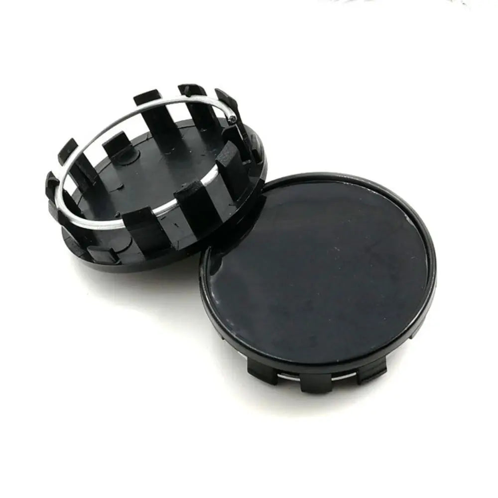 4Pcs Universal Wheel Center Caps Outer 54MM Dust-proof Rim Hub Caps Silver/Black ABS Wheel Badge Covers Wheels Tires Parts