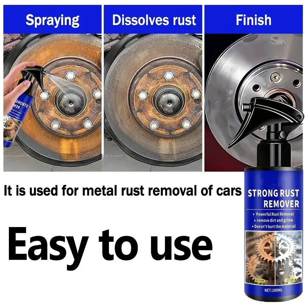 Car rust remover, quick car wheel care, cleaning, metal iron powder, stain removal CM World