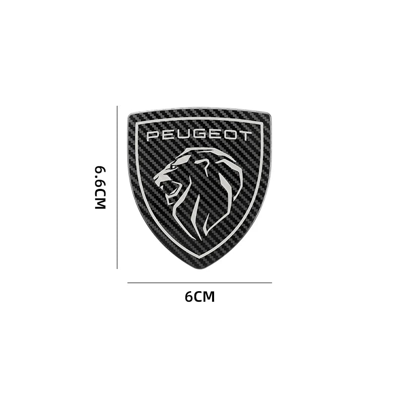 metal Car Front Hood Cover Sticker Rear Tail Emblem Decal for Peugeot 307 206 308 207 406 407 408 508 3008