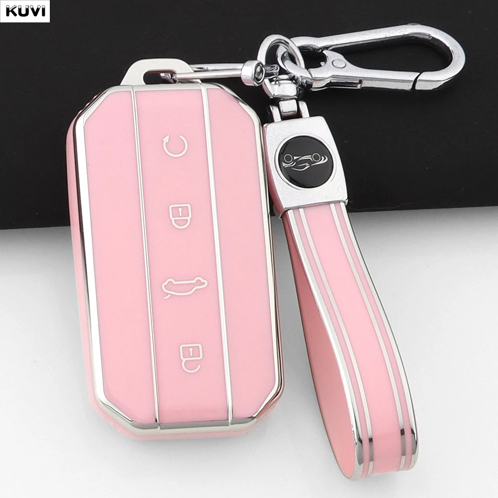 Fashion TPU Car Key Case Cover Shell For Chery Jaecoo J7 J5 7 5 Protection Bag Holder Keychain Keyless Auto Accessories