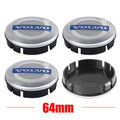 4pcs 64MM Original Hubcap Car Wheel Center Hub Cap Covers Covers Emblem Replacement For Volvo Rdesign T6 AWD C30 C70 S40 Styling