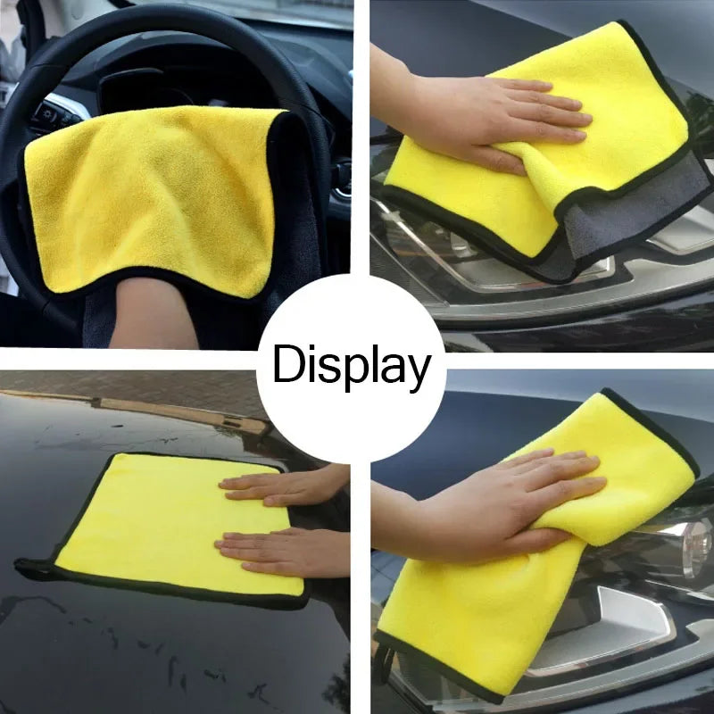 1/2/6PCS Car cleaning towels, car washing and drying cloths, microfiber towels, care face cloths, car beauty accessories CM World