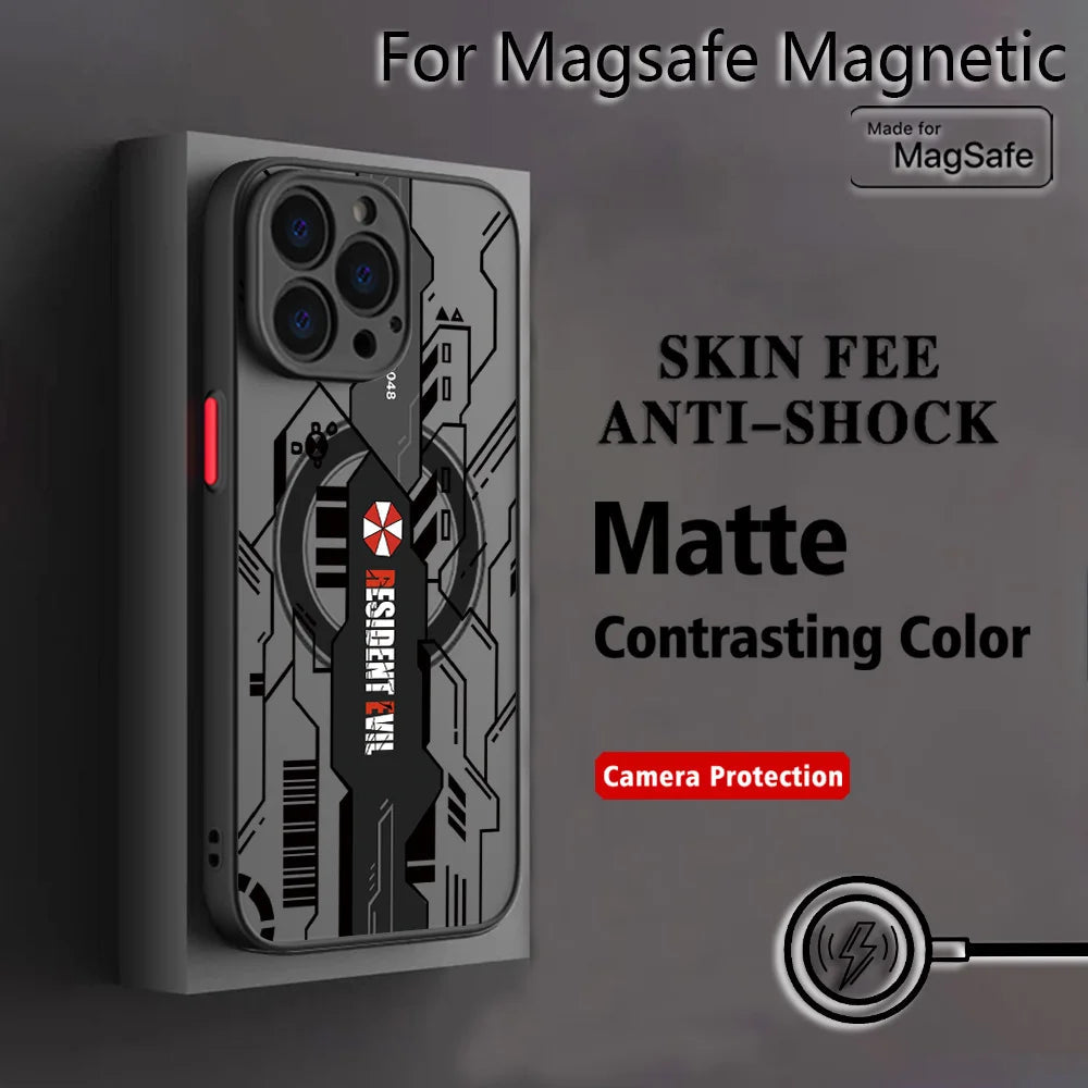 ResidentS EvilS Crisises Phone Case for iPhone 17 16 15 14 13 12 11 Pro Max Mini XR XS X 7 8 Plus Matte Magnetic Back Cover Car Mobile World