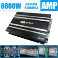 Class AB Car Audio Upgrade Power Amplifier 4 Channel 12V 8800W Power Stereo Amplifie Audio Speaker Subwoofer Treble Mid-bass CM World