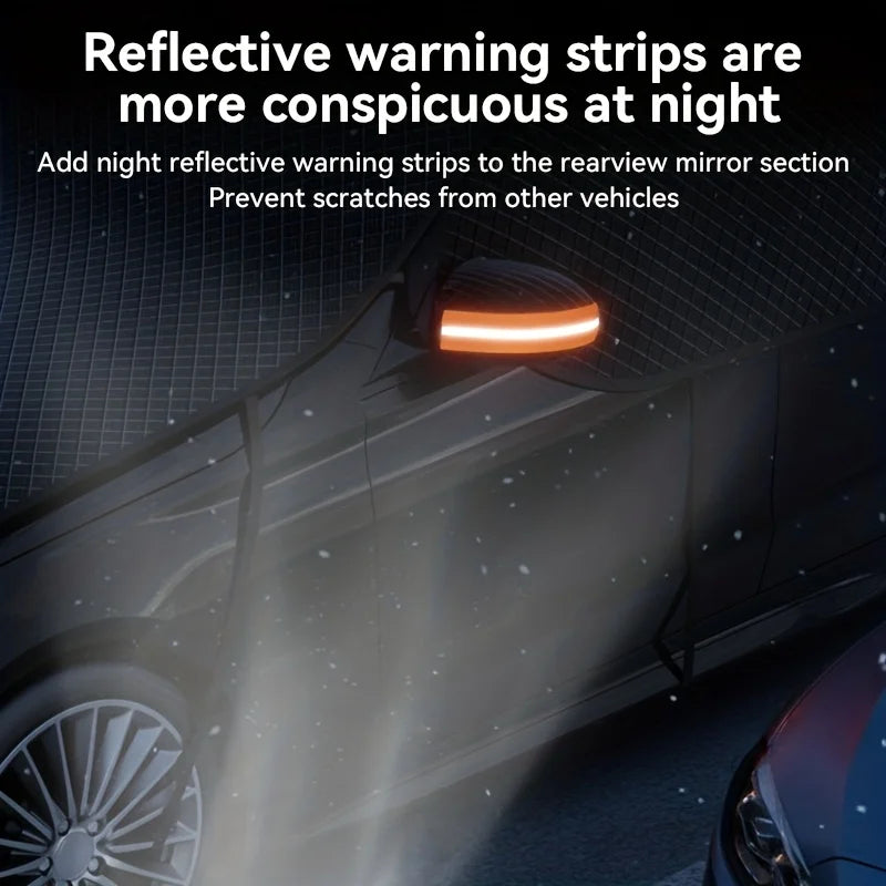 Car Cover Windshield Snow Cover Thickened Oxford Cloth Extended Hood Cover Winter Frostproof Summer UV-Protective Cover