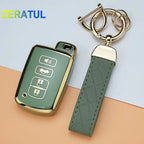 For Toyota Corolla Camry RAV4 Highlander Auris CHR Avalon Land Cruiser Auto Shell Holder Fob Keychain TPU Car Key Case Cover