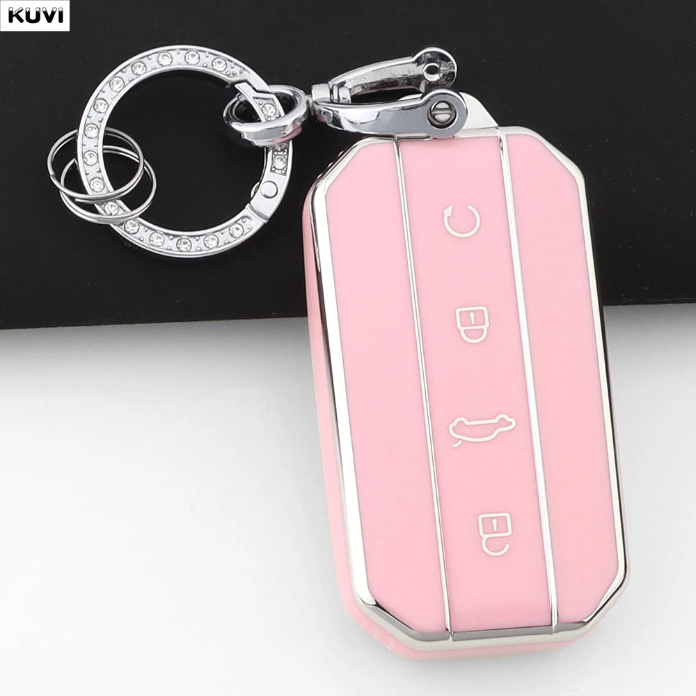Fashion TPU Car Key Case Cover Shell For Chery Jaecoo J7 J5 7 5 Protection Bag Holder Keychain Keyless Auto Accessories