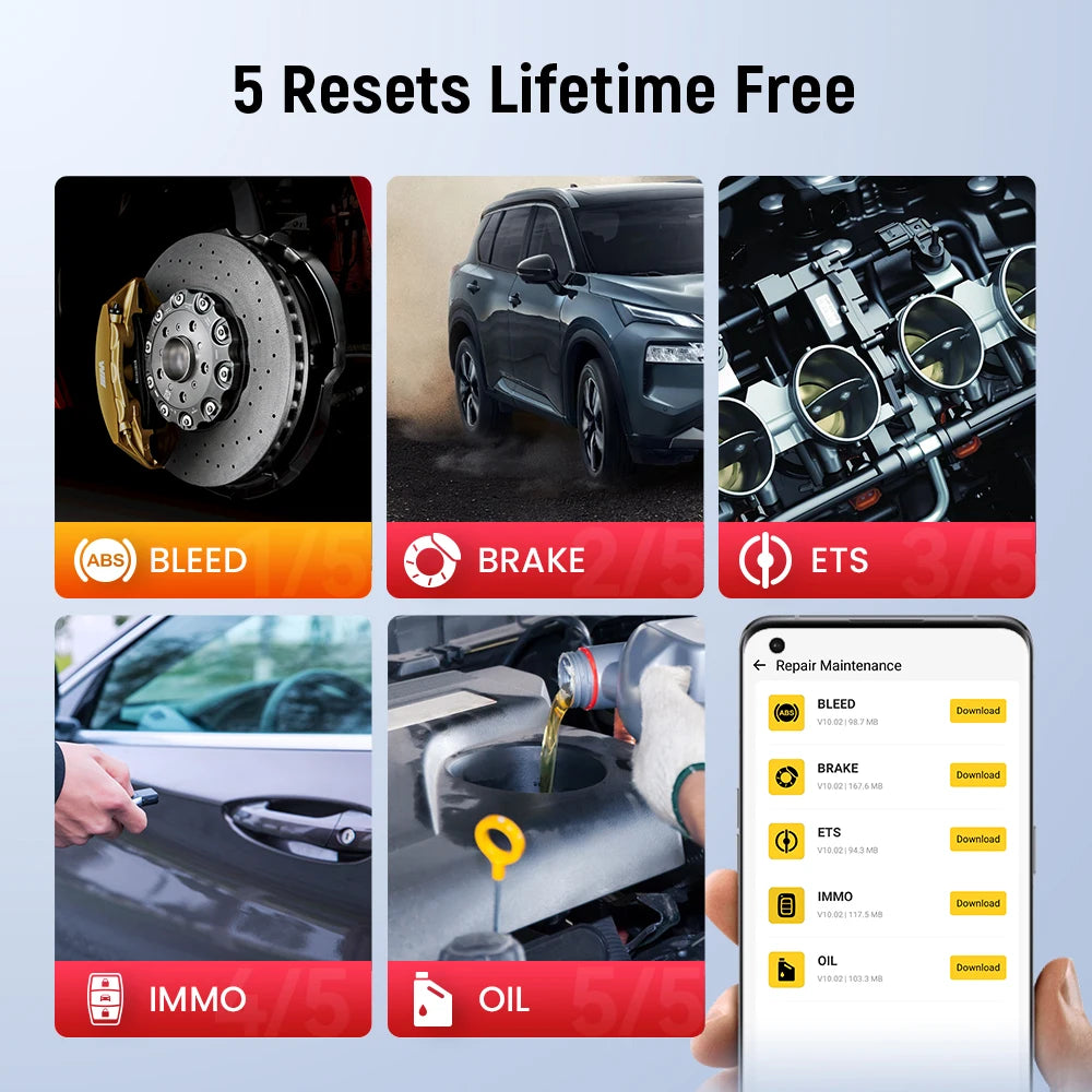 Lifetime Free Update THINKCAR BD6 obd2 Scanner Bluetooth,  All System Diagnostic Tool 5  Reset for 120 Car Brands iOS & Android Car Mobile World