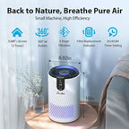 Air Purifiers for Bedroom Covers Up to 1086 Ft², Air Purifiers for Home/Cae, HEPA Air Purifier with Lights, CM World