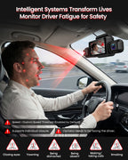 HUPEJOS V9 4CH 360° 4K Dash Cam, AI DMS Monitor, WiFi & GPS, Night Vision, Touch Screen & Voice Control, 24/7 Parking Mode