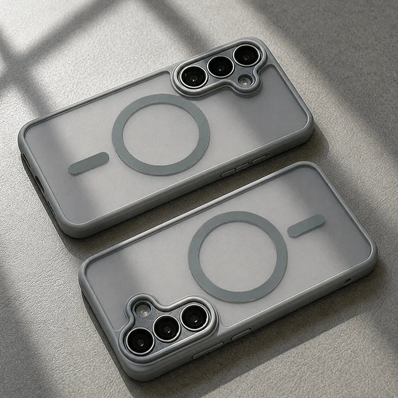 Luxurious Magsafe magnetic phone case, For Samsung A57 A37 A56 A36 A16 A17 A26 S26 Ultra S25FE S24 , lens protection cover Car Mobile World