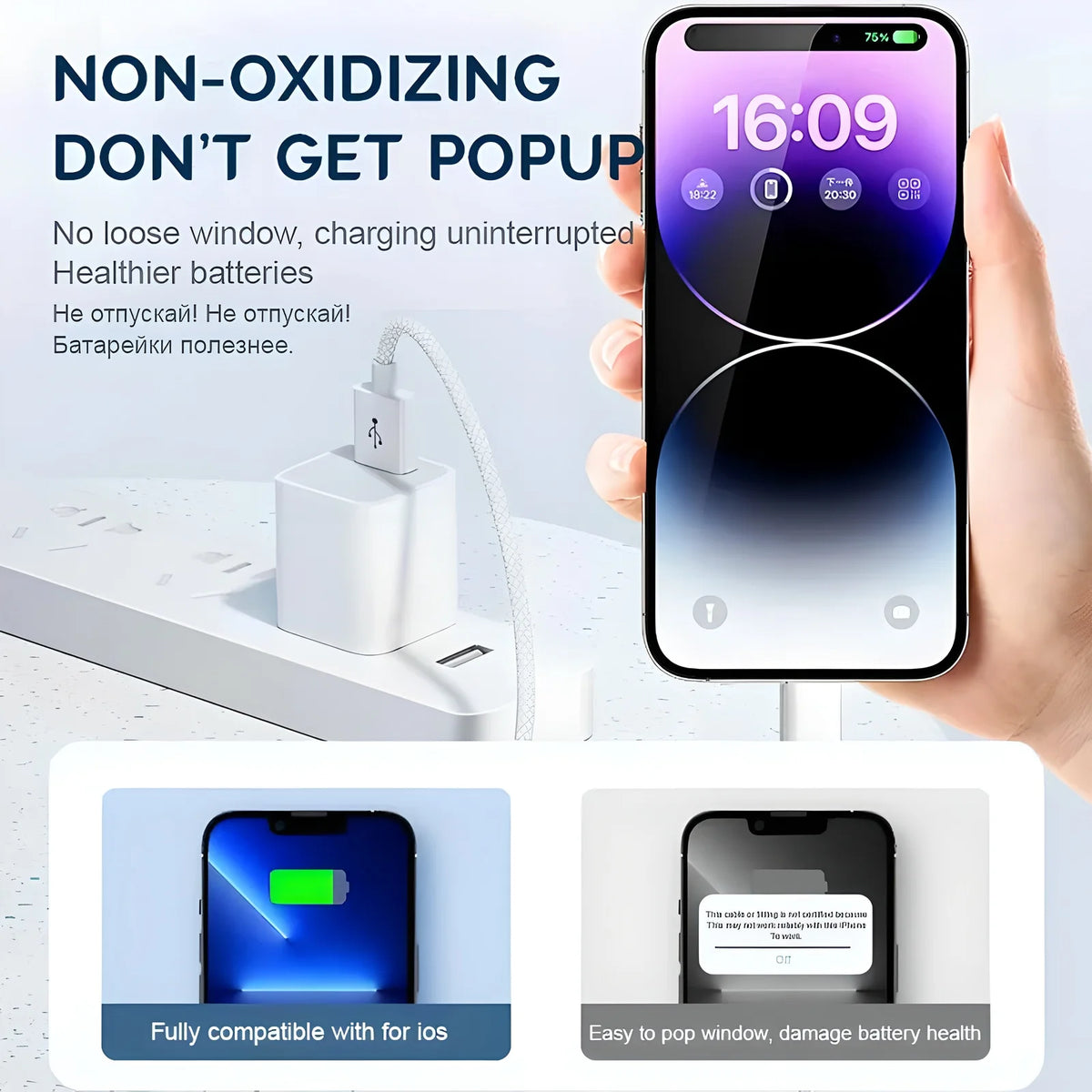 PD 30W Fast Charger For iPhone 14 13 12 11 X XR XS 8 Pro Max Plus Mini iPad Air Fast Charging Cable USB C to Lightning Durable B