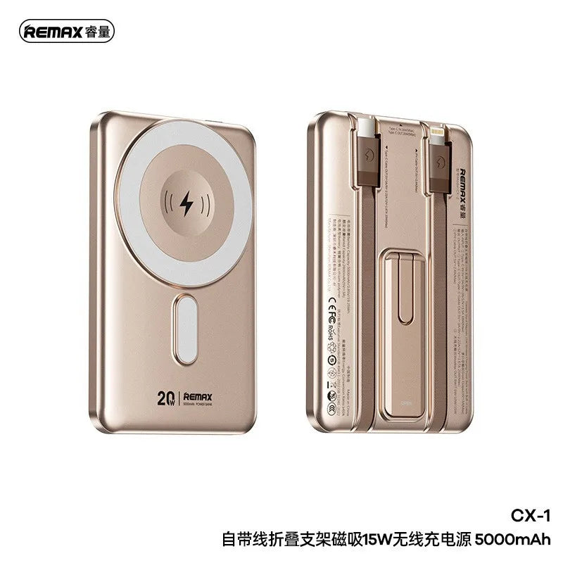 Magnetic Wireless Power Bank 10000mAh 5000mAh Spare battery Portable Charger Mobile External Battery Fast charging for iPhone Car Mobile World