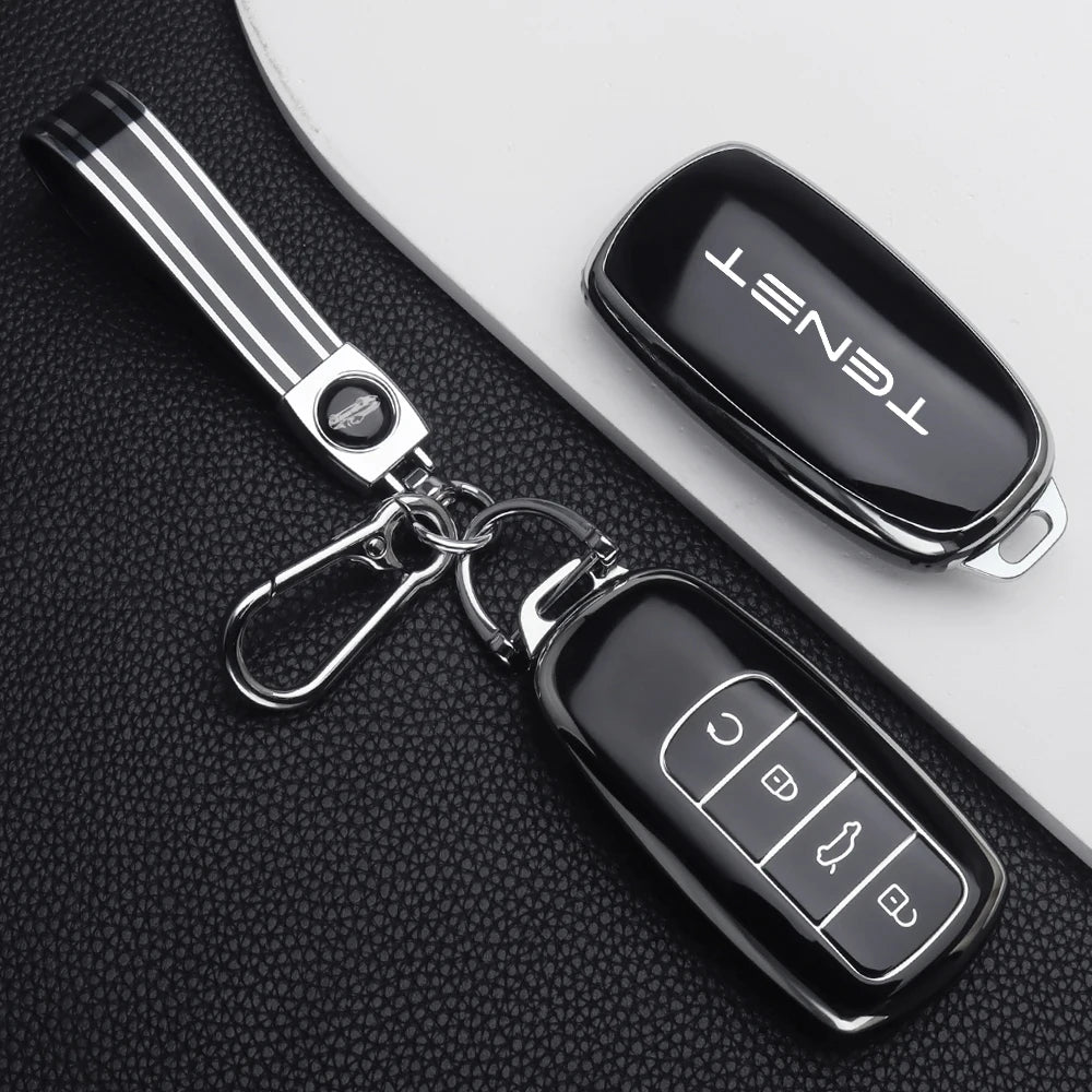 TPU Car Key Case Cover for Chery Tenet T4 T7 Tiggo 4 Tiggo 7 Remote Protection Key Shell Bag Keychain Auto Interior Accessories