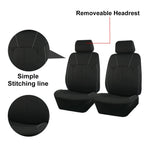 AUTOKING Black Universal Seat Covers For Car 2+1 Type Split Car Seat Cover High Quality Polyester With Airbag  Compatible CM World