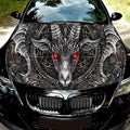 Eyes of the Demon PVC Car Vinyl Wraps, Self-Adhesive Waterproof Car Hood Decal Sticker, Car Decoration Protection Stickers for T