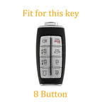 Auto For Hyundai Genesis GV70 GV80 GV90 2020 2021 2022 8 Button TPU Car Key Case Cover Holder Key Shell Keychain Accessories