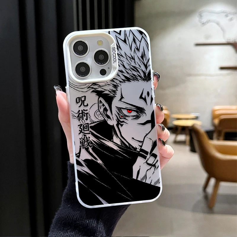 Phone Case for JUJUTSU KAISEN SATORU GOJO SUKUNA iPhone 12 17 Air Pro Max 16 15 11 14 13 Pro Max XS X XR Plus 8 7 SE 2020 Cover Car Mobile World