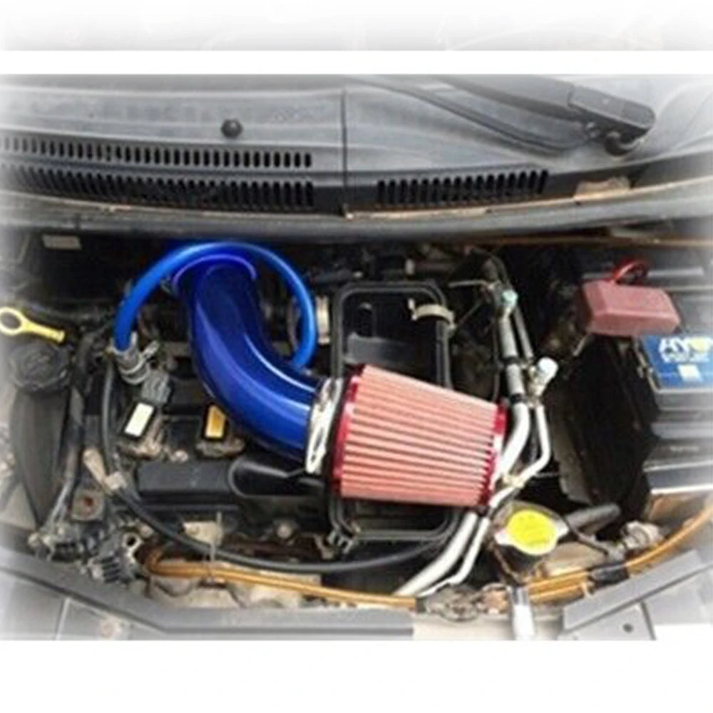 Cold Air Intake Pipe, 76mm 3 Inch Universal Car Cold Air Intake Turbo Filter Aluminum Air Filter Induction Flow Hose Pipe Kit