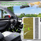 Car Air Filter Air Conditioner Cabin Filter For Tesla Model 3 Model Y 3rd Model3 Activated Carbon Replacement CM World
