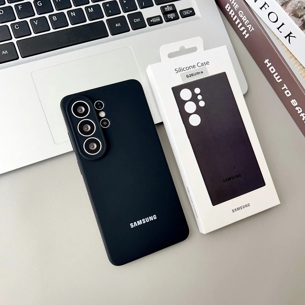 Original For Samsung S26 S25 Ultra S26 Case High Quality Liquid Silicone Cover Samsung S26 S25 Plus S24 Protector Shell & Box